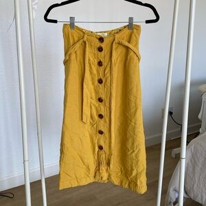 Anthropologie Yellow Skirt